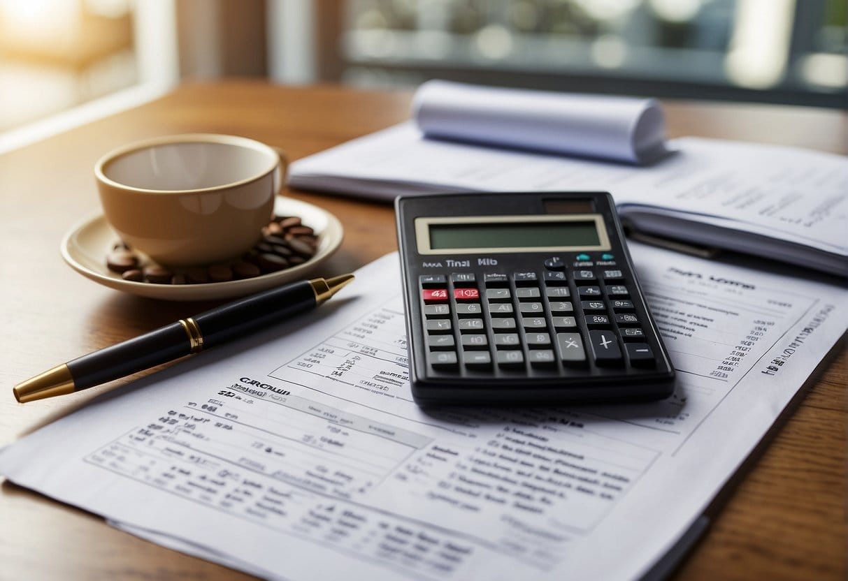 A calculator and a chart showing loan amount, property value, and LTV ratio